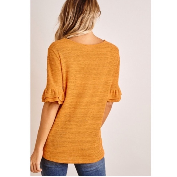🆕 Pumpkin Spice Ruffle Tee - Picture 4 of 5